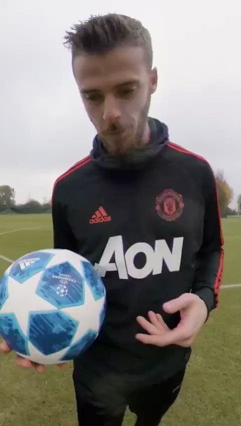 Training with @adidasfootball and the best goalkeeper in the world @D_DeGea? 😉⚽️