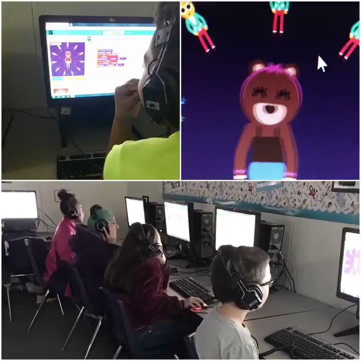 The computer lab is rocking the Blue Jay nest with #HourOfCode! #fbisdlearns @fbisdstem #ocebluejays #OCE20thAnniversary