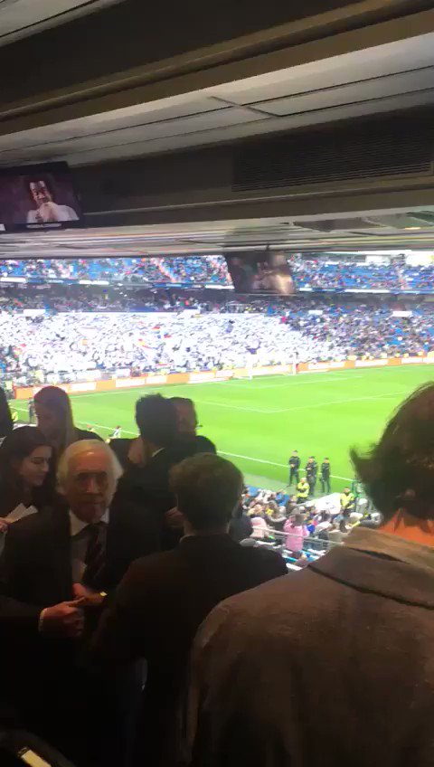 Así está hoy el Bernabéu, escenario de la Gran Final entre @BocaJrsOficial y @CARPoficial 🏆⚽️