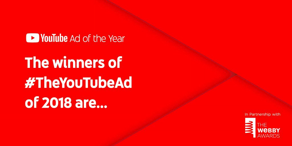 No te puedes perder toda la creatividad de los ganadores de #TheYouTubeAd 📹💡, iniciativa de @YTAdvertisers y @TheWebbyAwards para que las personas votaran por sus anuncios favoritos del año. ¡Haz clic y descubre los resultados! → https://goo.gl/Vj6KSR
