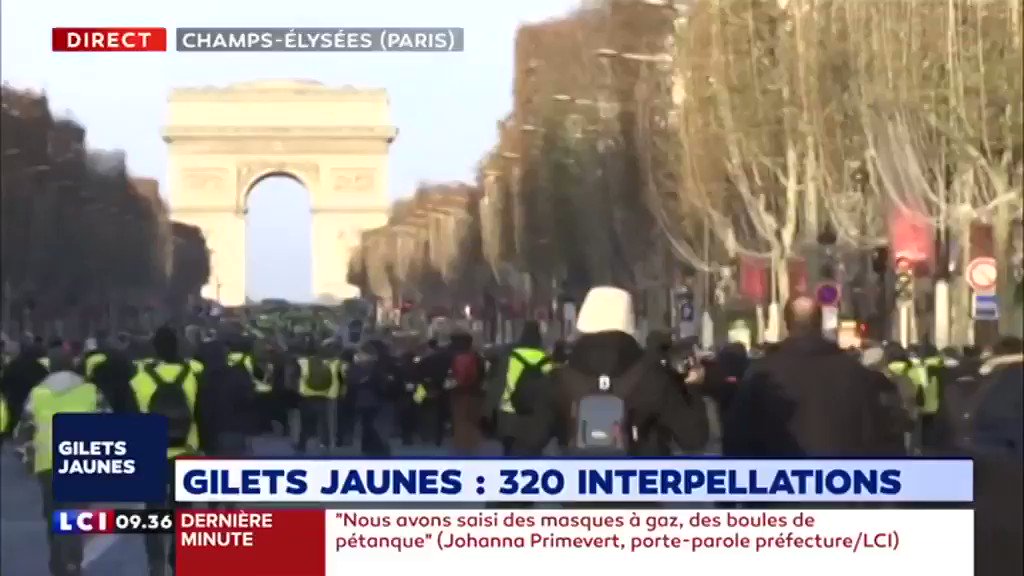 LCI (@LCI) on Twitter photo 2018-12-08 08:41:22 👤 Johanna Primevert, porte-parole de la préfecture de police, sur les #GiletsJaunes qui rebroussent chemin : Ils utilisent lavenue des Champs-Elysées pour déambuler pacifiquement, cest ce qui est souhaité bien sûr. 👤 Johanna Primevert, porte-parole de la préfecture de police, sur les #GiletsJaunes qui rebroussent chemin : Ils utilisent lavenue des Champs-Elysées pour déambuler pacifiquement, cest ce qui est souhaité bien sûr.