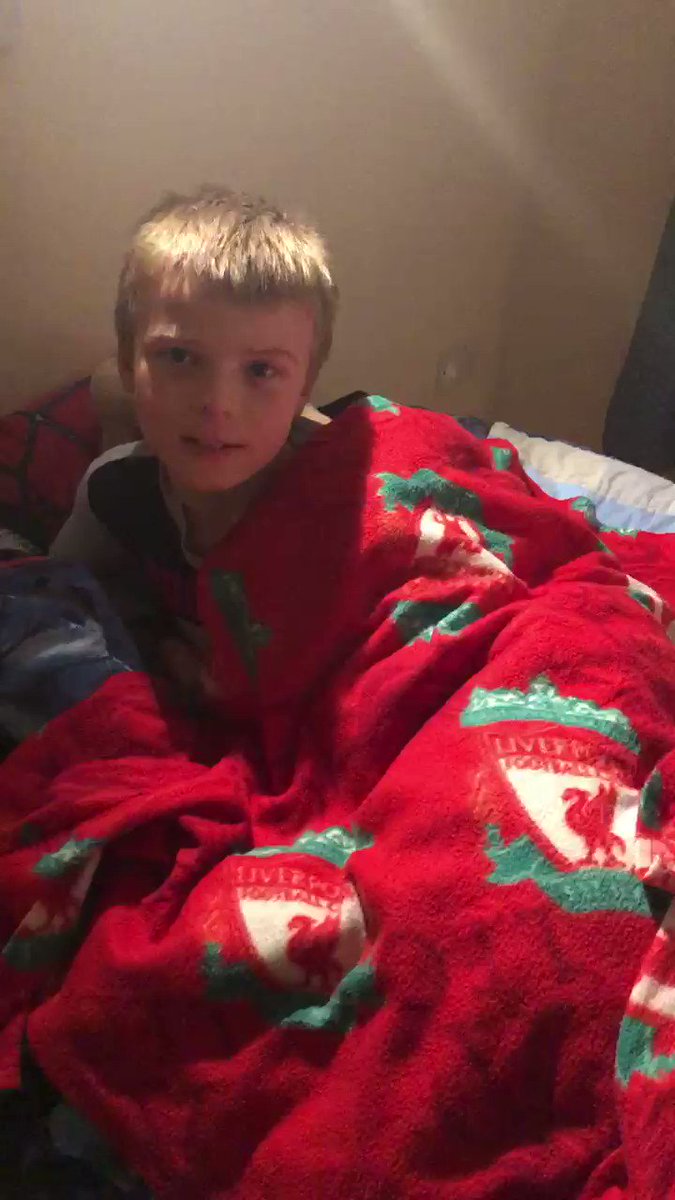 So excited he can’t sleep .... ⚽️@MastercardUK @LFC @UEFA #PricelessMascot