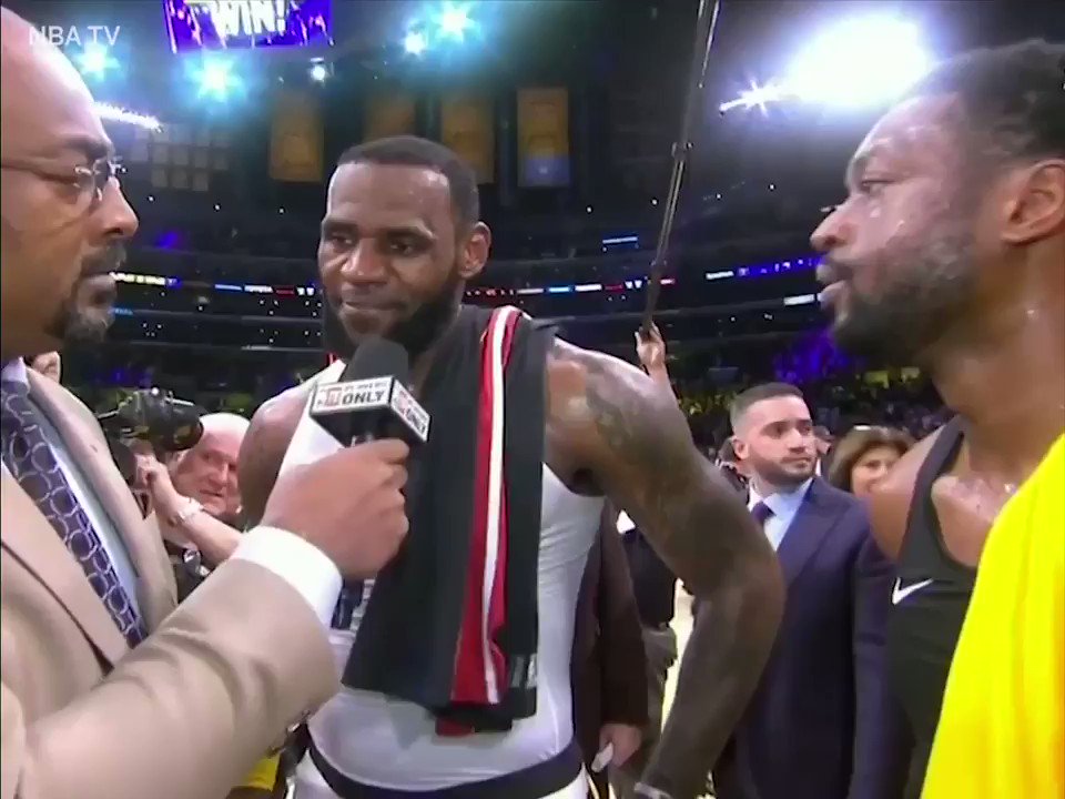 “One of the greatest players to ever play this game ... We gon’ miss Flash, man.”
—@KingJames with @DwyaneWade by his side 👑⚡️