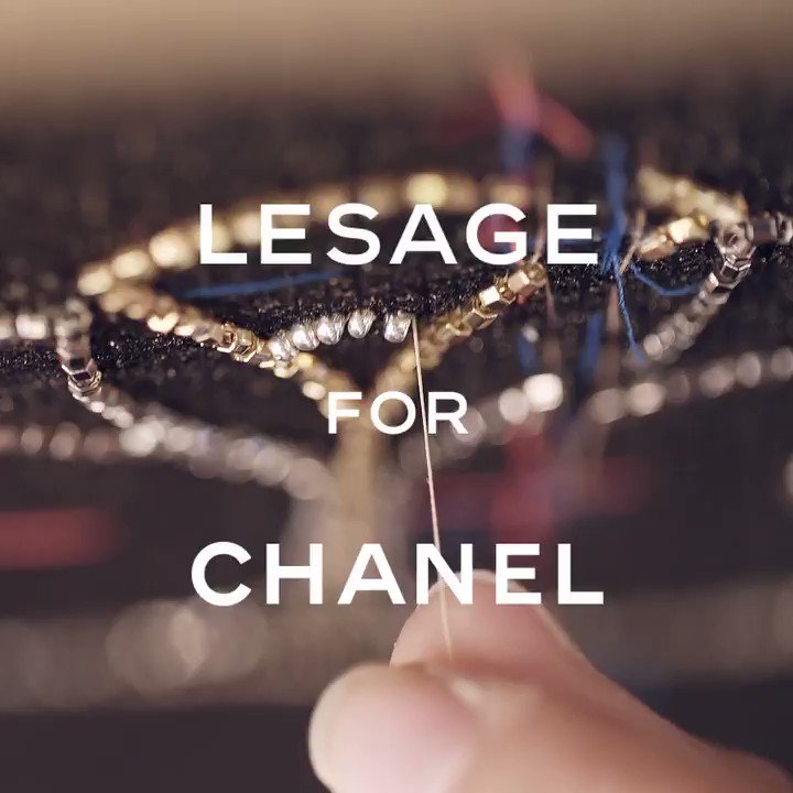 A rich, mineral palette informs the sumptuous adornments by the House of Lesage that appear as trims and ornaments on hand-embroidered straps, bodices, breastplates and shoulders. #CHANELMetiersdArt #CHANELinNYC More on http://chanel.com/-T-MDA18-19