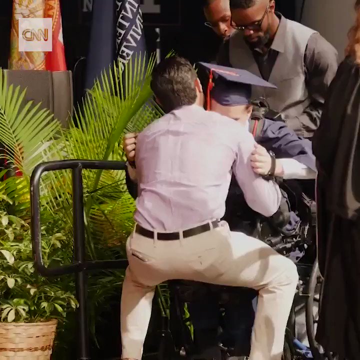 Despite having suffered a debilitating spinal injury in 2015, Aldo Amenta graduated from Florida International University on Sunday, walking across the stage to accept his diploma https://cnn.it/2RVLhWG
