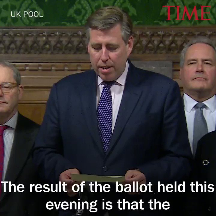 Britain's Theresa May passes confidence vote and remains prime minister http://bit.ly/2RTAk83