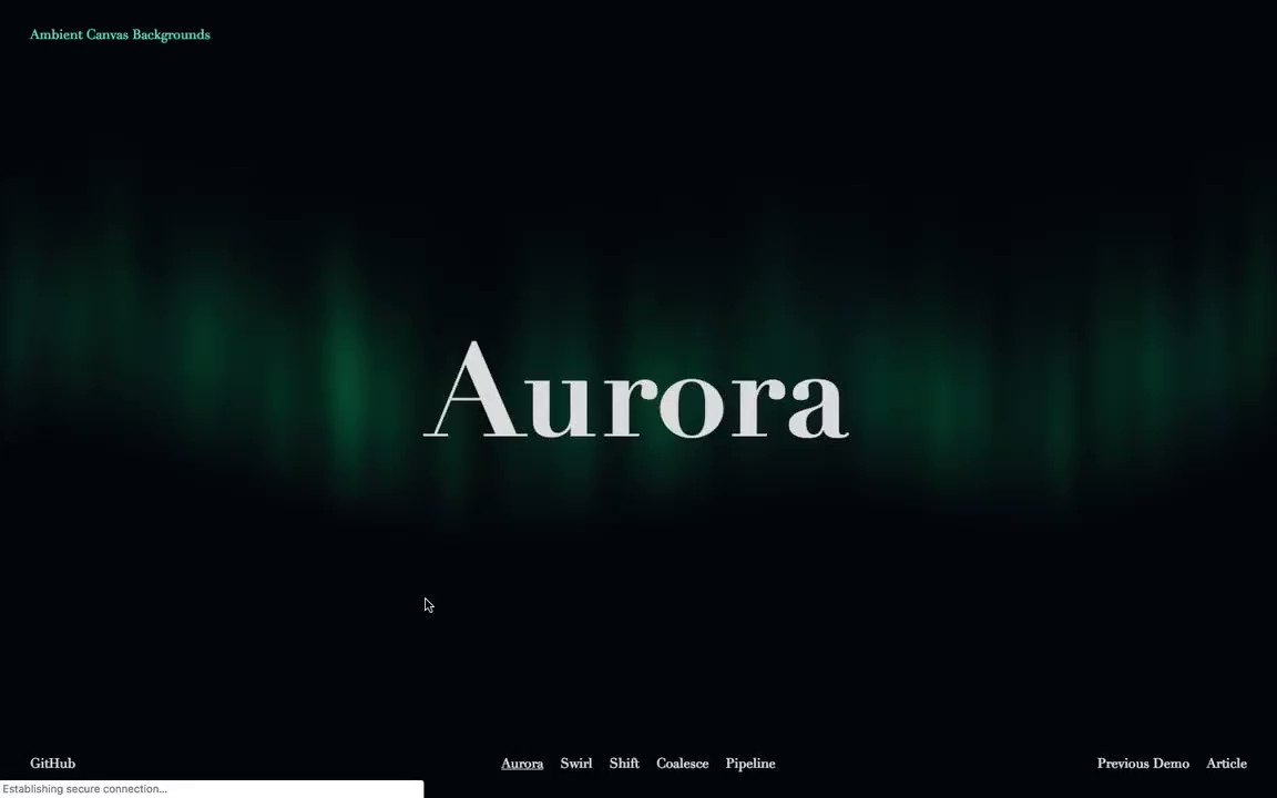 Some beautiful ambient webpage backgrounds created using the HTML5 Canvas API https://tympanus.net/codrops/2018/12/13/ambient-canvas-backgrounds/ … by @stolentext #animation #webdev #demo #javascript