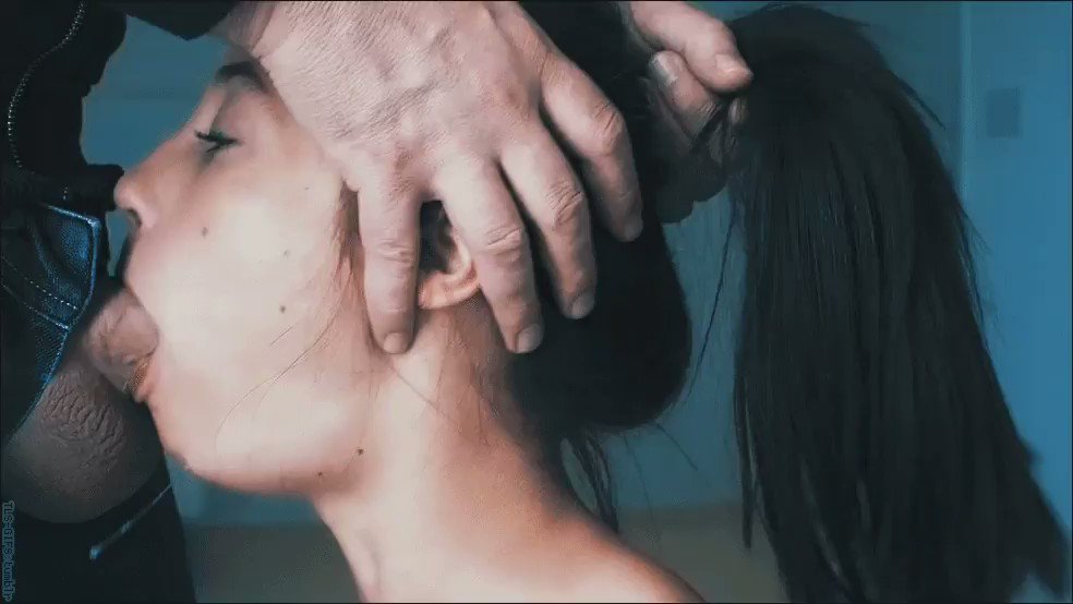 Skinny drunk makeout facefuck