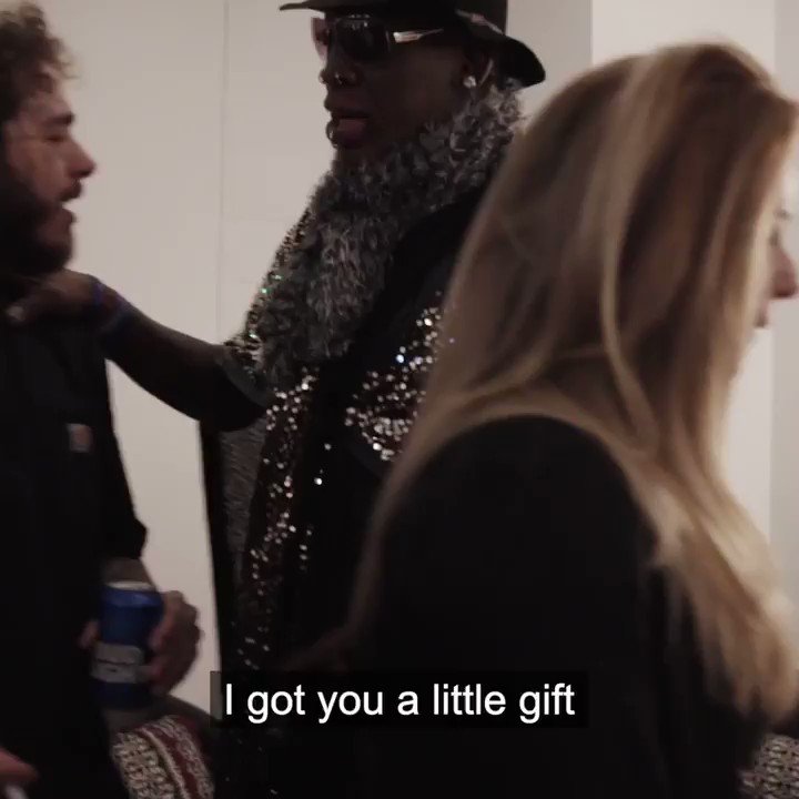 Barstool Sports on Twitter "Dennis Rodman giving Post Malone an Olive