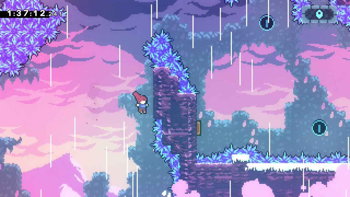もへもへ Celesteってゲームとりあえずクリア 18年のインディーゲーで一番高い評価を受けてるゲーム なんだが難易度がもう頭おかしいレベル でもなんでかプレイしちゃう アクションゲーム苦手な人はプレイしてはいけない 終始こんな感じ ダッシュは