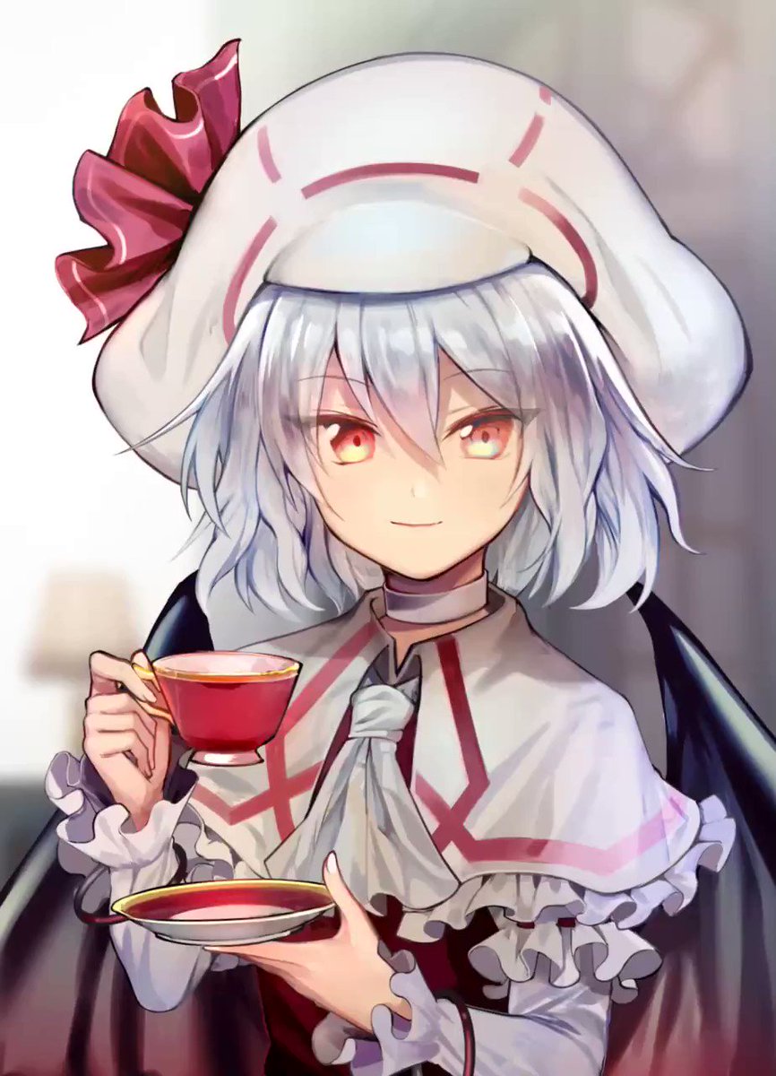 雪 Twitterissa できた レミリアが無限に紅茶を飲み続ける動画です