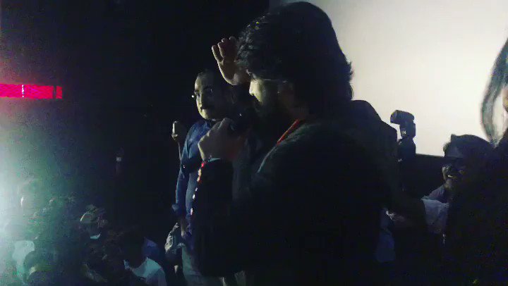 Such an energetic audience😍 it was amazing to be here in Vizag visiting theatres.. it is very overwhelming to see such responses from all over the state.. we are very grateful ❤️#KGF
