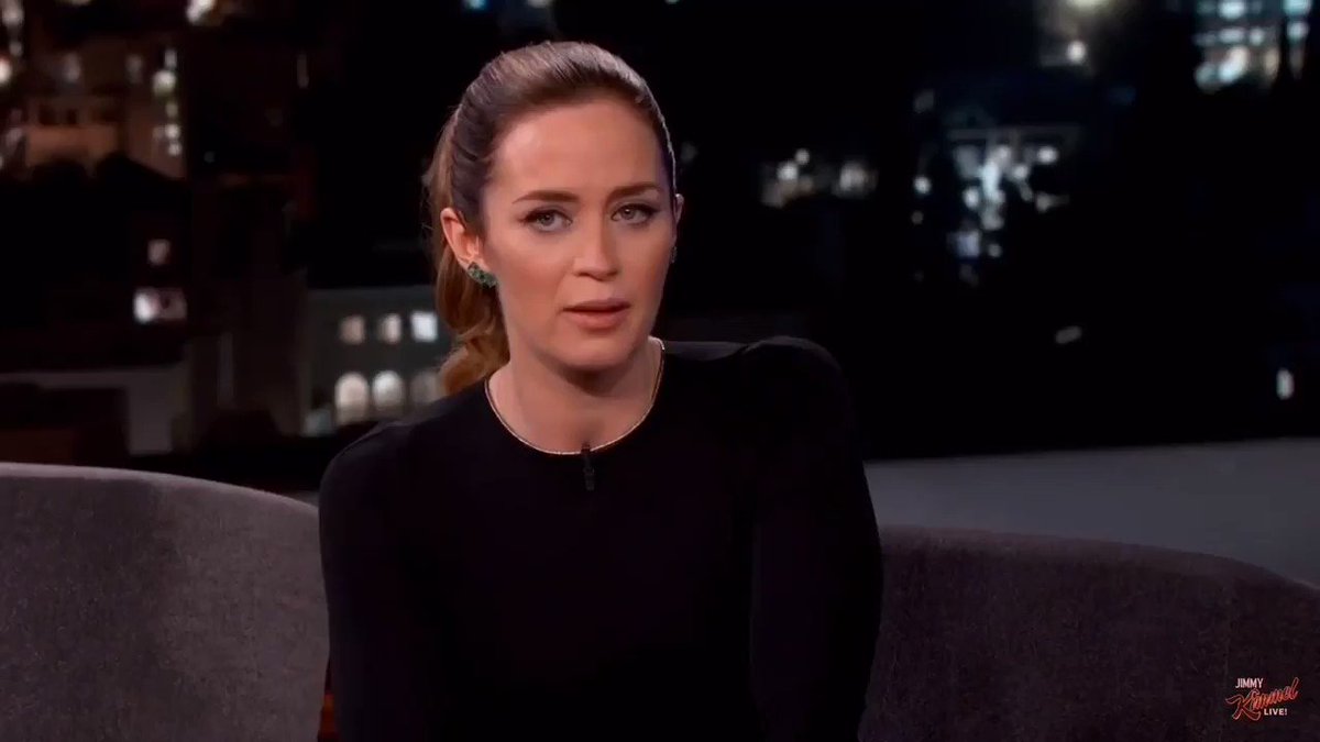 Emily Blunt impersonating her daughter Hazel (2016-2018)