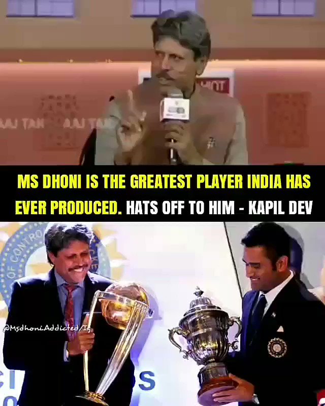 Happy Birthday to the World cup winning Skipper Kapil Dev about Dhoni 
