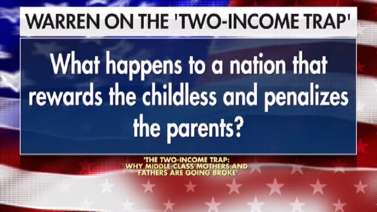 In 2003, Elizabeth Warren wrote a book about how the entry of mothers into the workforce has been a disaster for families and the country (3/3)