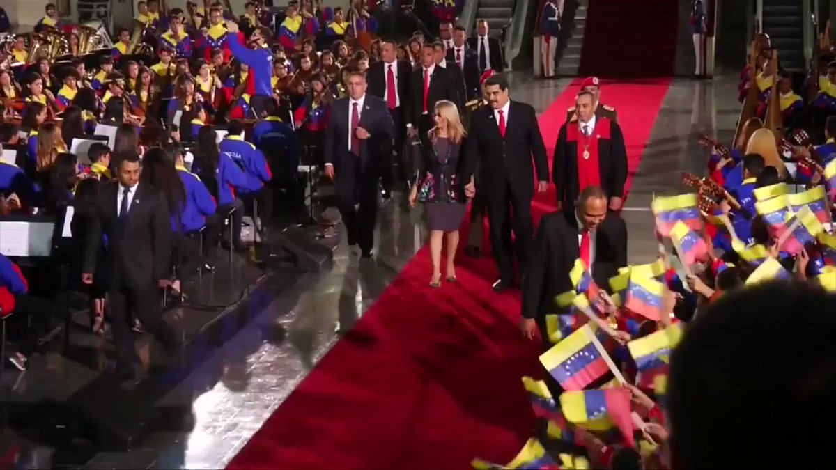 With pomp and show, Nicolas Maduro was sworn-in today as President of Venezuela. But, critics question the legitimacy of his power says @brianpablo10 who was at the inauguration for @ReutersTV @Reuters