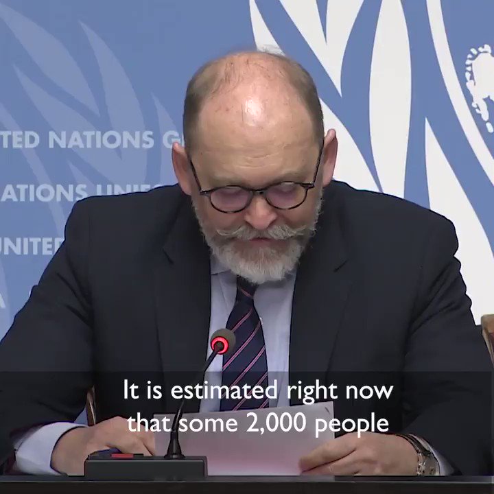 It is estimated that 2,000 people remain in the conflict-affected area of Hajin, northeastern #Syria. Those fleeing report increasingly desperate conditions, informs @Refugees spox.