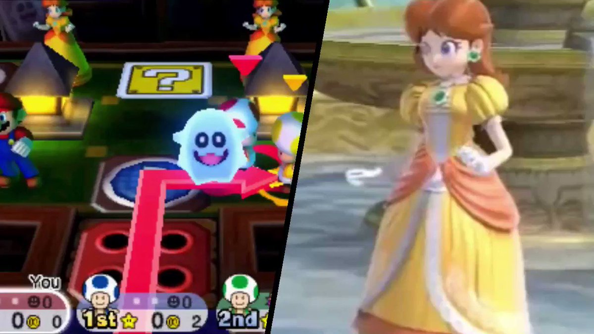 #princessDaisy's idle stance in #SuperSmashBrosUltimate may be a reference to her idle stance from Mario Party: Star Rush!
#nintendo
