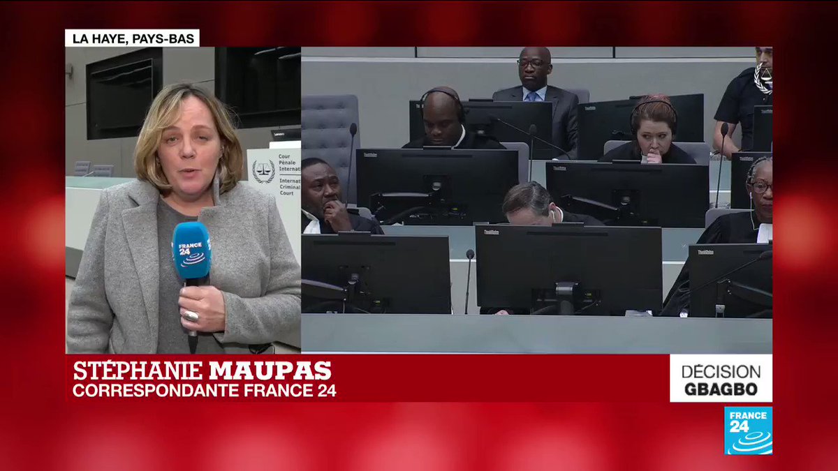 Laurent #Gbagbo et Charles Blé Goudé acquittés par la Cour Pénale Internationale : "Le procureur n'a pas apporté les preuves de l'existence d'un plan commun ciblant des civils favorables à Alassane Ouattara et qui constituait un crime contre l'humanité", détaille @StephMaupas ⬇