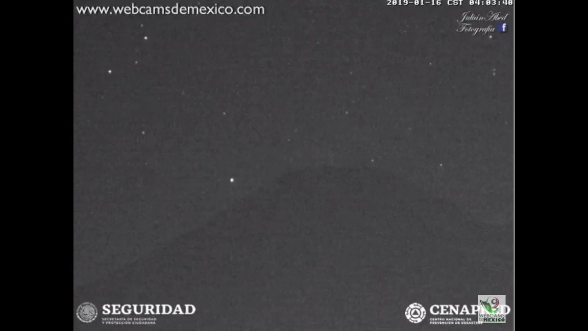 ¡Impresionante! Así la explosión del Volcán #Popocatépetl la madrugada de este miércoles, 4:03 hrs. Vista San Nicolás de los Ranchos #Puebla. Vía @jabed1.
@Popocatepetl_MX
Video