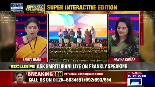 1 crore families are today being offered a ₹5 lakh cover thru #AyushmanBharat & some Congress ruled states have blocked the scheme just because they can't withstand the popularity of it. Aapko gussa Modi par hai, janta pe mat nikaliye! : @smritiirani
#FranklySpeakingWithSmriti