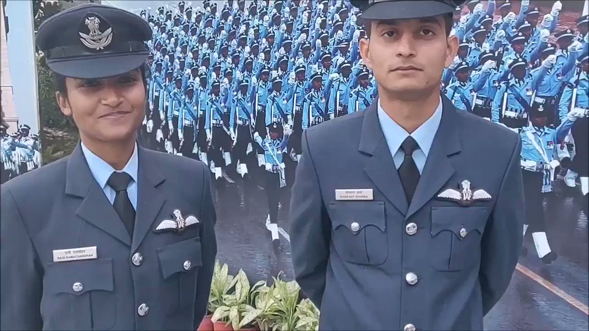 Match you steps
Swing your arms,
Press the beat
Spread your charm. - The IAF marching contingent.
IAF contingent leader, Flt Lt Shrikant Sharma & supernumerary offr, Flying offr Ragi, share their enthusiasm, experiences & feelings as they participate in #RepublicDay2019.