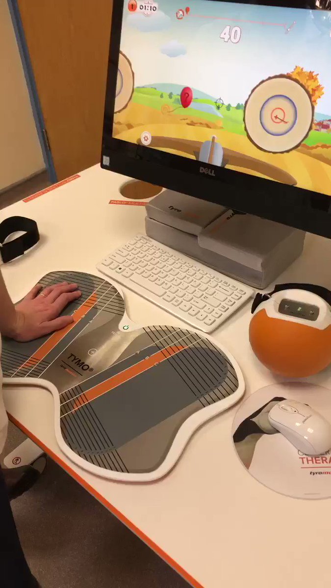 Tymo is used to train weight bearing, just one of the many therapy possibilities with Tyrotherapy #neurorehab #strokerecovery #gamification