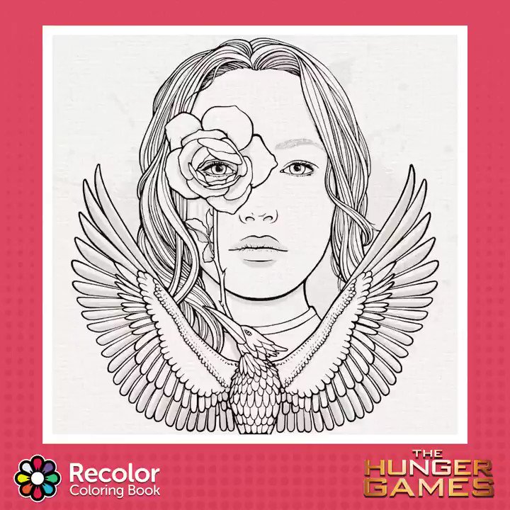 the hunger games katniss coloring pages