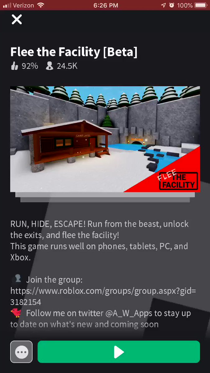 Andrew Mrwindy Willeitner On Twitter When Did Roblox Mobile Update It S Ui Looks Great - roblox flee the facility beta run hide escape run from the beast