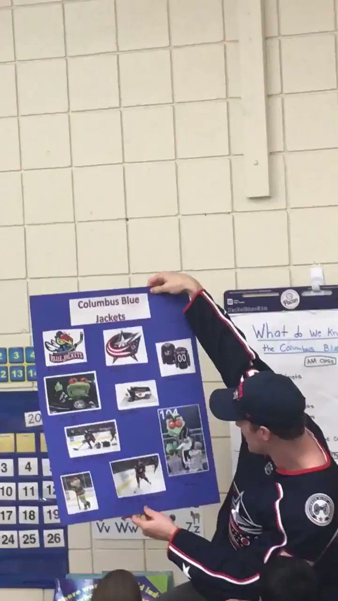 The @BlueJacketsNHL return to the ice this week. Forward @rileynash20 spent part of his Monday taking Timeout to Read to pre-kindergarten students at the #Columbus YMCA. #PNCGrowUpGreat @ycbus @PNCBank https://t.co/W3eZQ6OeCb