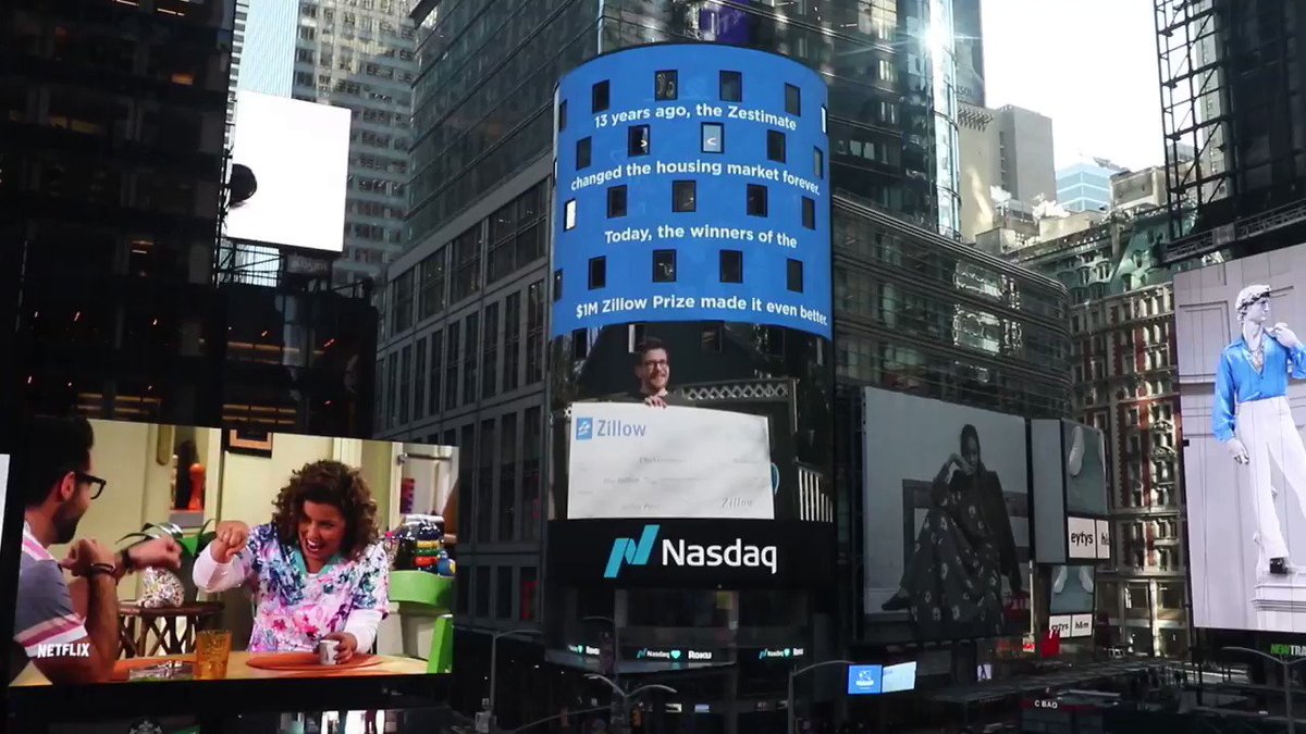 Spencer Rascoff On Twitter 5 5 We Re Even Taking Over The Nasdaq Tower Congratulations To The 1m Zillow Prize Winners From Morocco North Carolina And Toronto Https T Co 7rpmgqobnq Https T Co H8dvoiirut