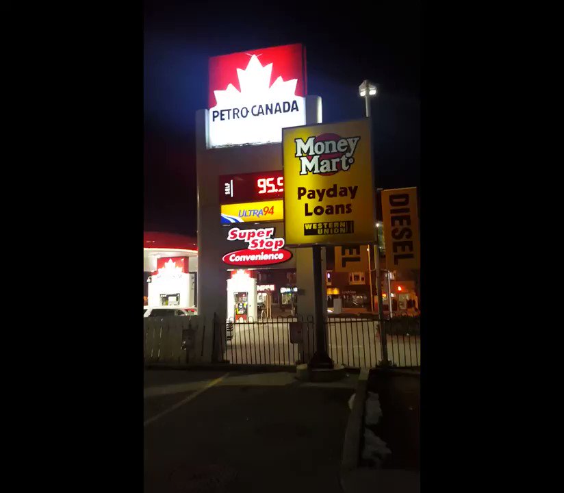 For the past month, every time I've walked past a gas station with my girlfriend, I've turned the price of gas into a spot for a fictional Ontario FM radio station