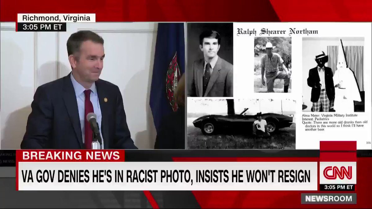 Was thinking the other day about the time Ralph Northam got caught doing blackface in his yearbook photos and then almost moonwalked during his press conference before his wife stopped him
https://t.co/5jtMH4f1y4
