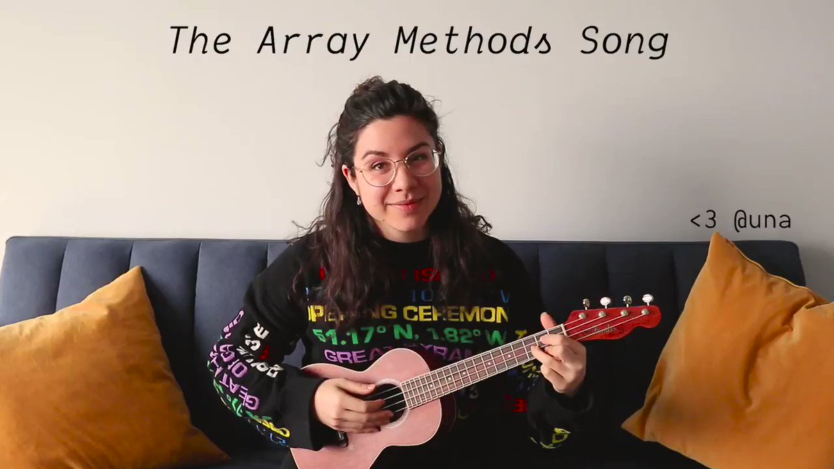 This weekend I:
โ
Recorded a song about array methods
โ
Realized I have no life