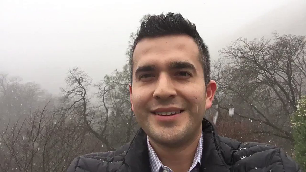 Snow is falling near the top of Mount Hamilton. Winter Winderland? ❄️ @abc7newsbayarea @LiveDoppler7