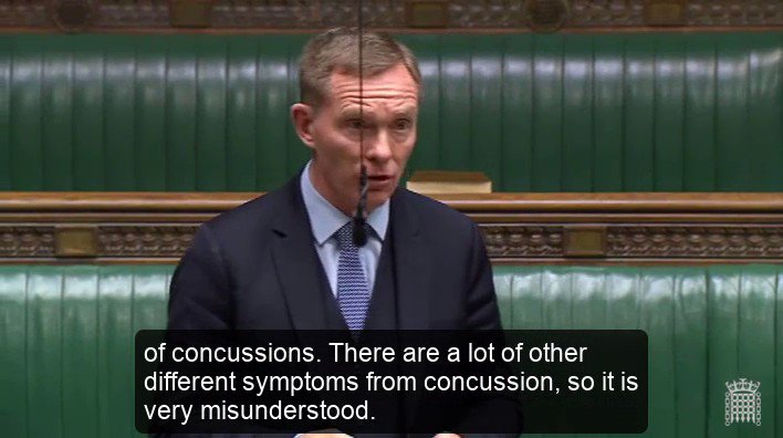 Sport is a brilliant way of reducing stress, getting fit and making new friends. However, I am worried about the rise of concussion in sport- I am calling on the Government and sporting bodies to do more to protect players - if in doubt, sit it out.