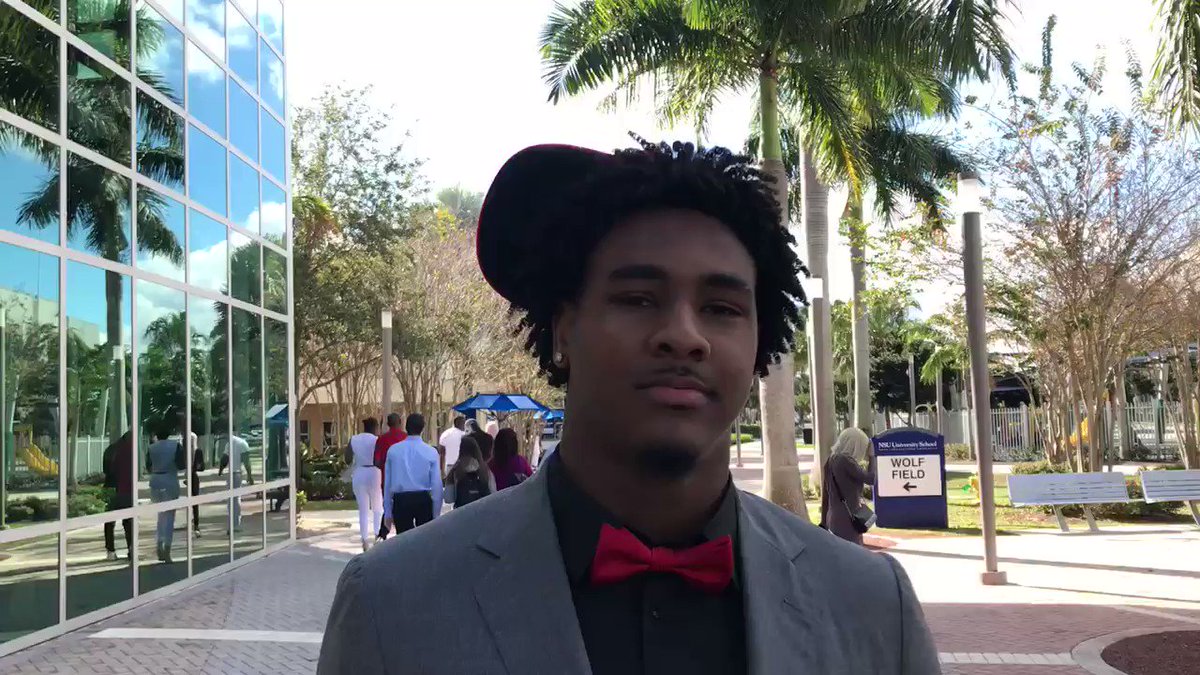 More from Georgia signee Kenny McIntosh after the National Signing Day ceremony at University School.