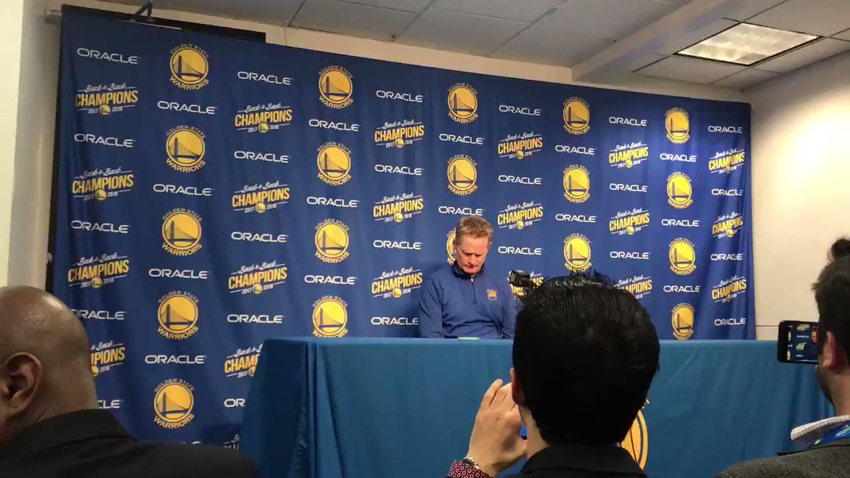 Steve Kerr on Kevin Durant: “He just doesn’t feel like talking to (media) right now.”