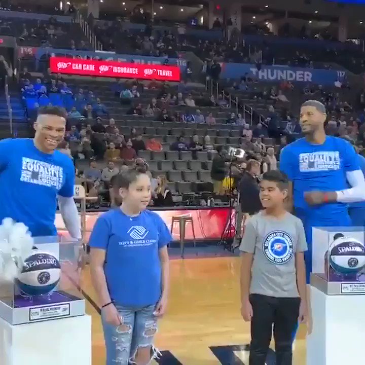 Lmao 😂😂 RT @ESPNNBA: Celebration dabs for @russwest44 and @Yg_Trece from @RealStevenAdams 😂