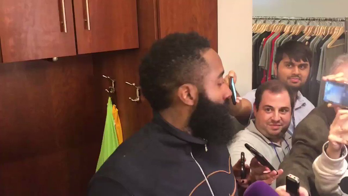 James Harden on his shoulder injury
“I couldn’t get the lift on my shot.” @espn975 #Rockets