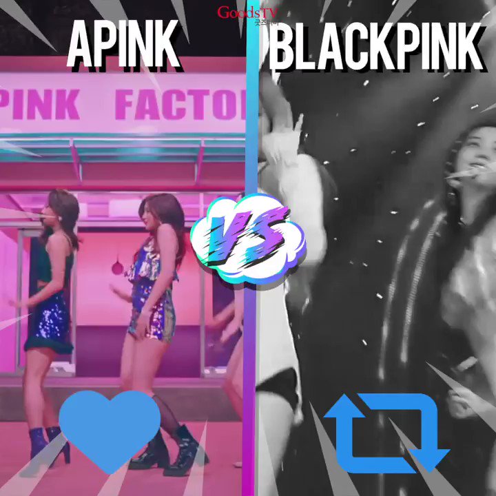 ¿Que grupo de #KPop reina en Latinoamérica?
🏆 Ronda 14 de la K-Copa GoodsTV.
🔵 'Me Gusta' para #APINK .
🔴 'Retweet' para #BLACKPINK .
🕐 Votación Ronda 14 cierra Martes 19 de Febrero 2019.
