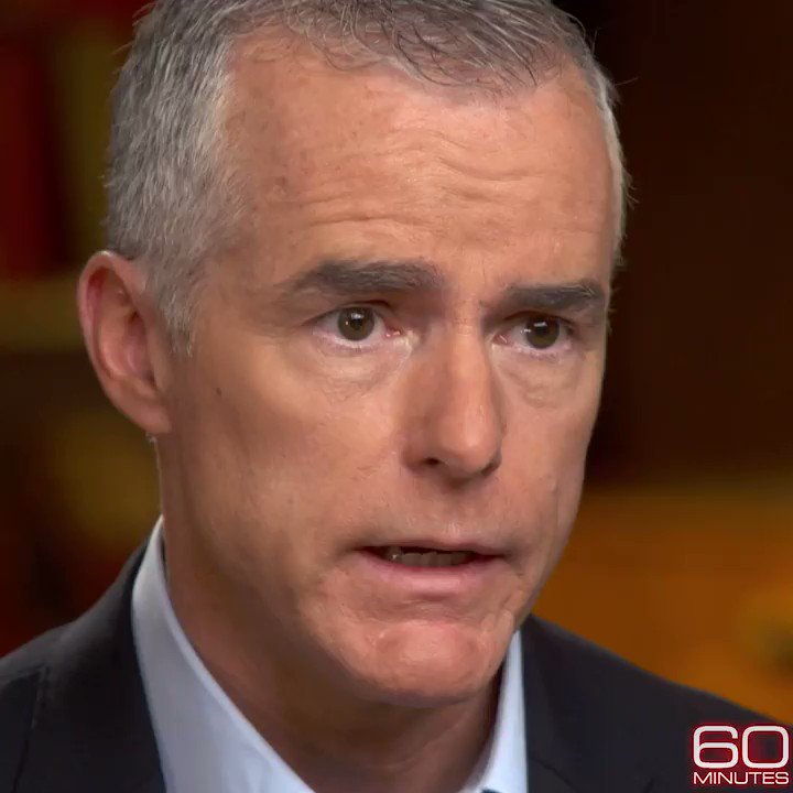 “I was speaking to the man who had just … won the election for the presidency and who might have done so with the aid of the government of Russia." Former FBI acting director Andrew McCabe, Sunday on 60 Minutes. https://cbsn.ws/2Ebedpk