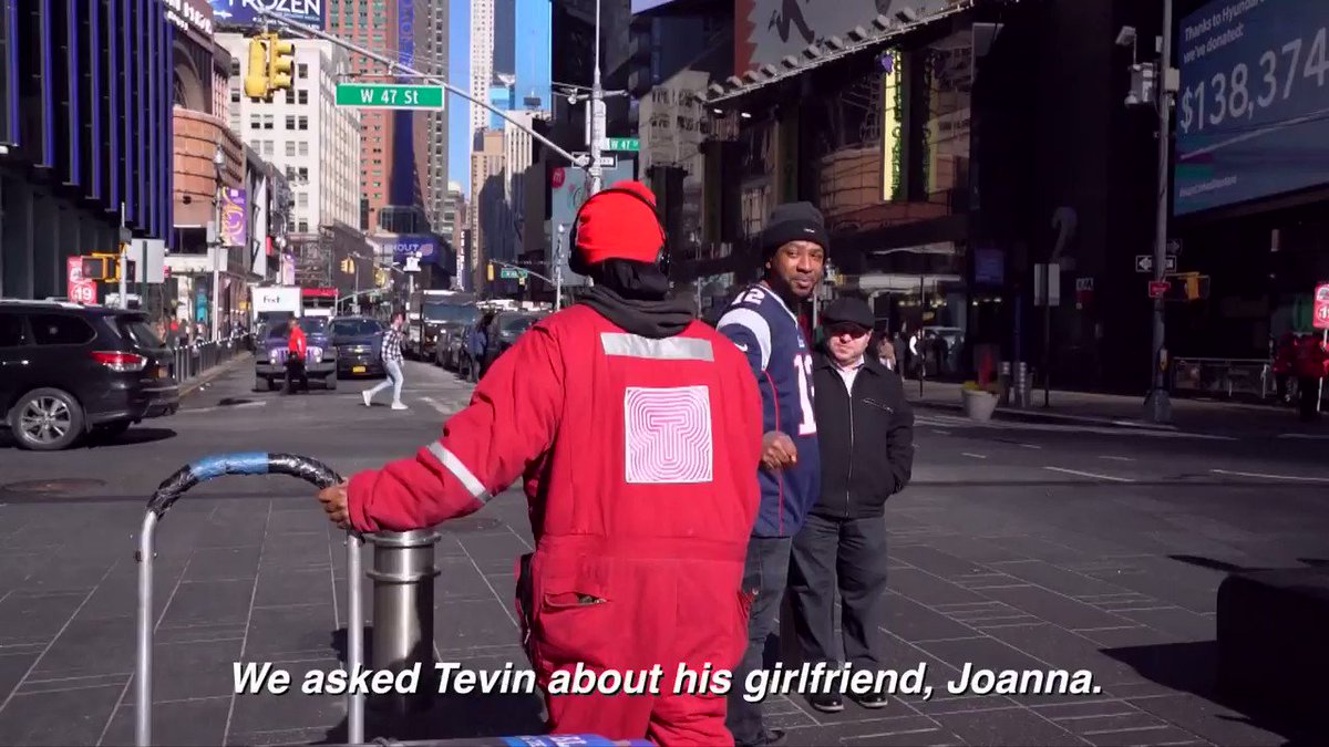 Tevin, a Times Square Alliance Sanitation worker, took a moment out of his busy day to share a few loving words about his girlfriend Joanna. Wishing you both a Happy Valentine's Day! #LoveTimesSquare