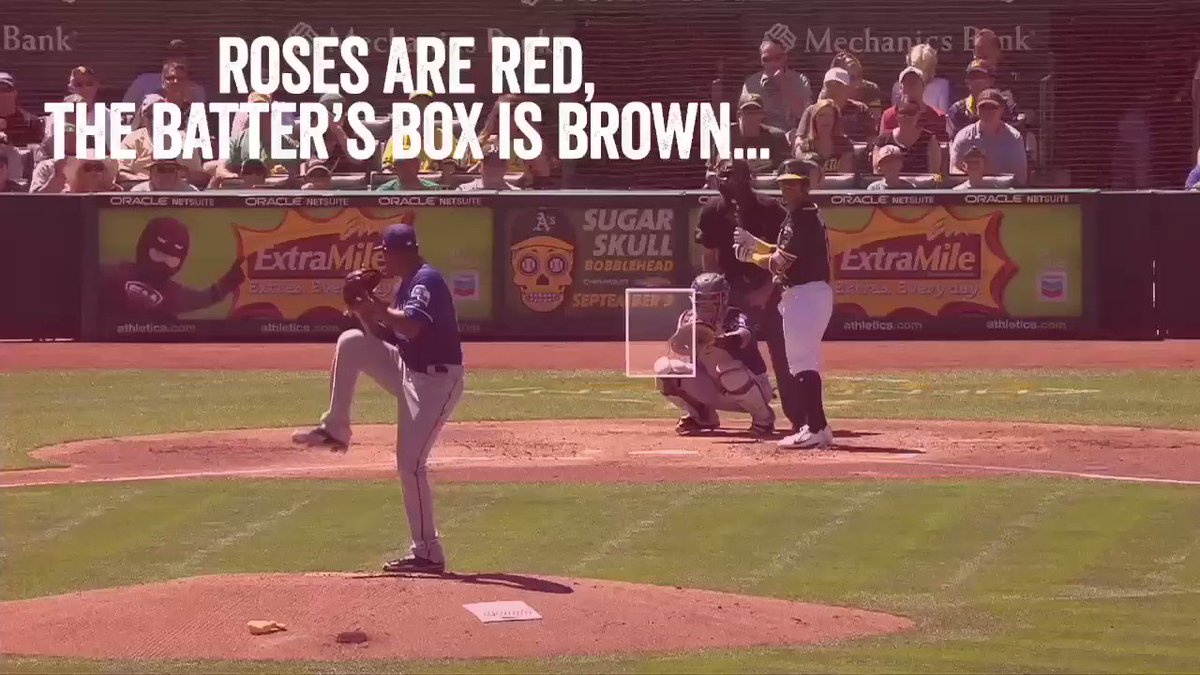 Roses are red,  the batter’s box is brown... https://t.co/JWR5Tqr6gk