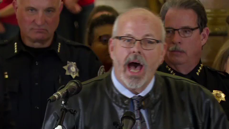 Zero GOP #coleg at Red Flag bill announcement. In response, @Sully_720 basically produced his next campaign ad: "Watching your child's body drop into the ground is as bad as it gets. And I'm going to do everything I can to make sure that none of you have to do that." #copolitics