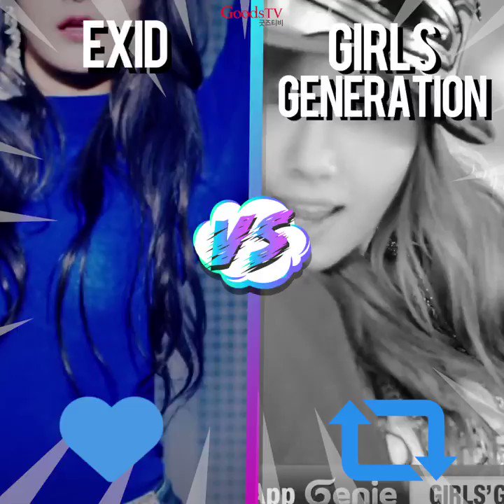 ¿Que grupo de #KPop reina en Latinoamérica?
🏆 Ronda 16 de la K-Copa GoodsTV.
🔵 'Me Gusta' para #EXID .
🔴 'Retweet' para #GirlsGeneration .
🕐 Votación Ronda 16 cierra Jueves 21 de Febrero 2019.