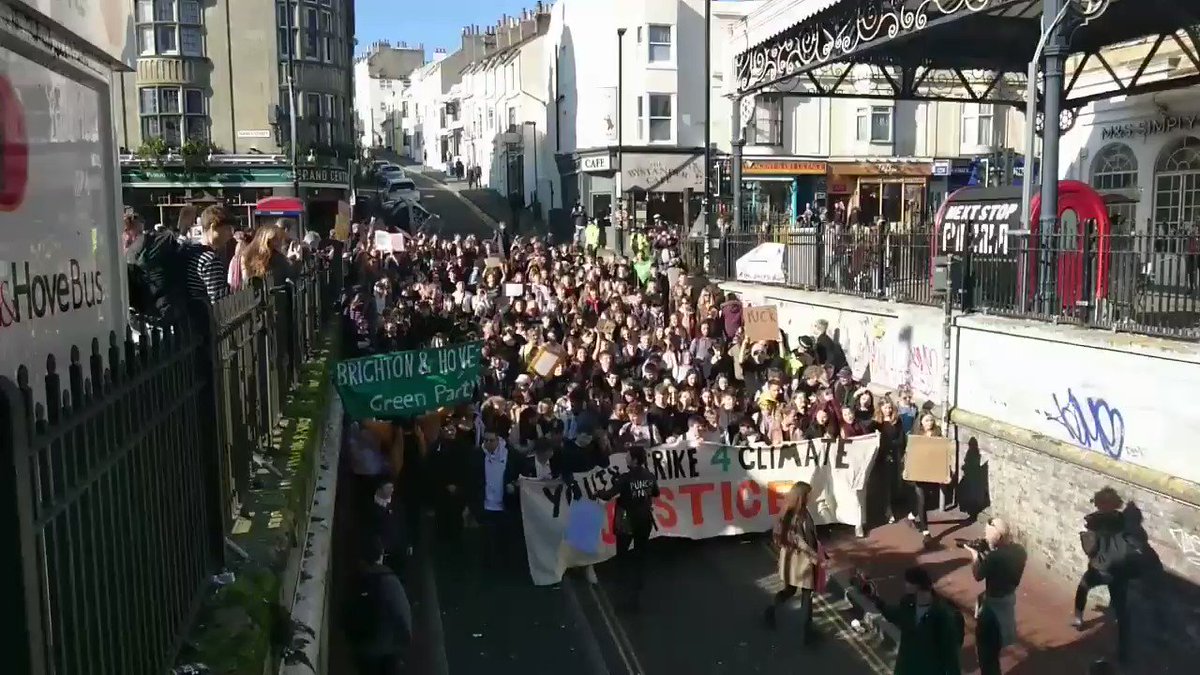 Wait. Are these schoolchildren, out marching against climate change, actually chanting "Fuck Theresa May"?