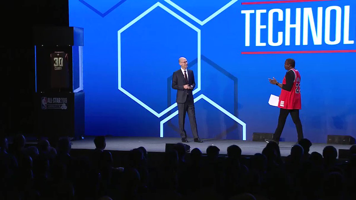 Adam Silver unveils the NBA jersey of the future.