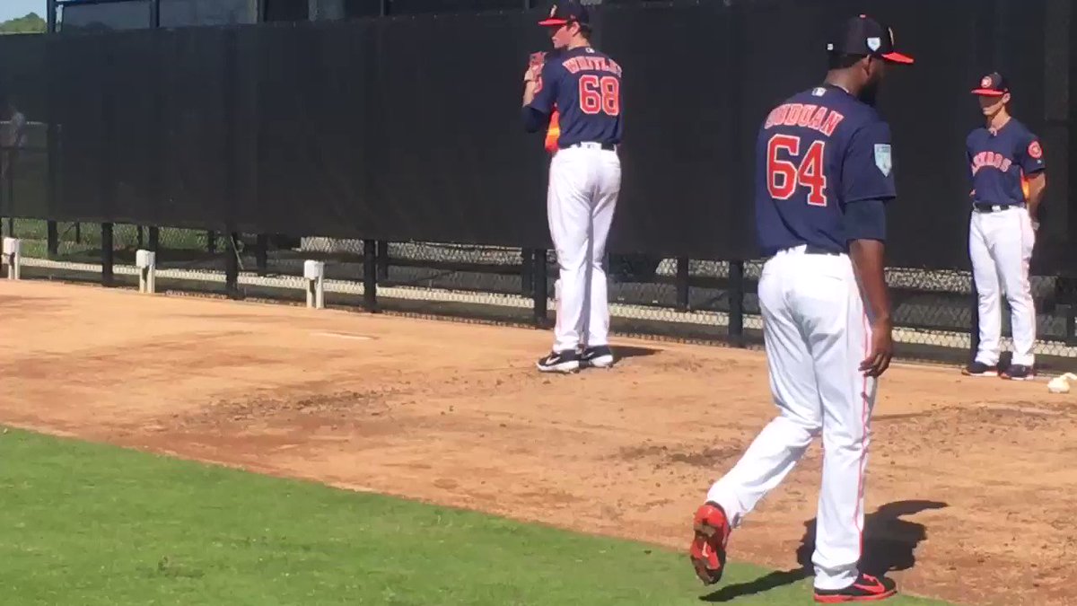 .@ForrestWhitley first time on the mound this spring training. #Astros