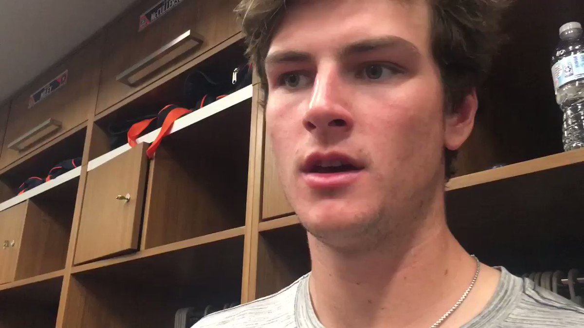 .@ForrestWhitley on the mound for the first time in #Astros Spring training: "It was kind of short. Wasn't throwing any breaking balls. Just wanted to get a feel for the changeup, fast ball and cutter."